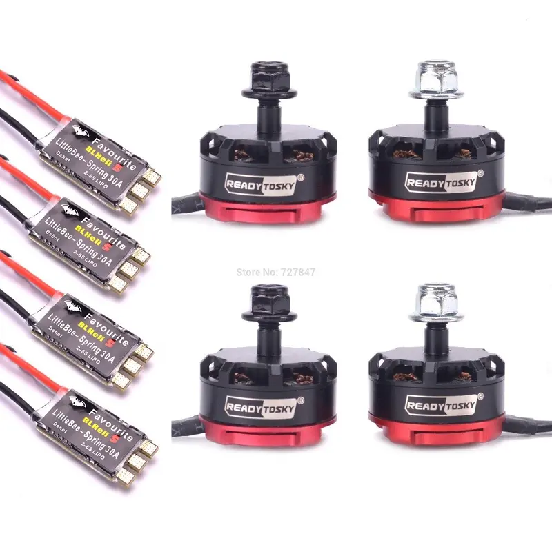 Rs2205 2300Kv 2205 Cw/Ccw Brushless Motor & Fvt Littlebee 30A Blheli-S Spring Esc For Fpv Racing Quad Motor Fpv Multicopter 6
