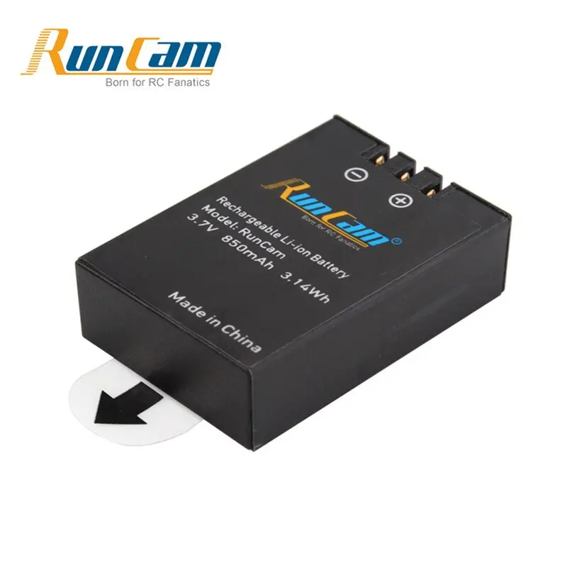 Runcam 2 3S Action Camera Spare Part Rechargeable Battery 3.7V 850Mah 3.14Wh Li-Ion Battery Rc2-09 Rc Models Accessories 1