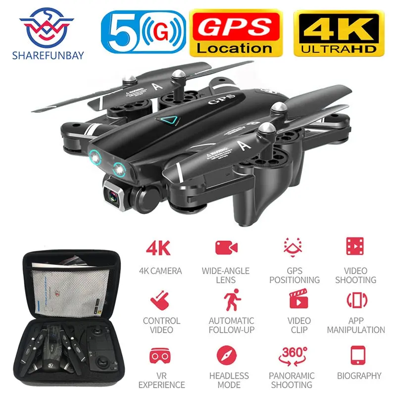 S167 Drone Gps 4K Hd 1080P 5G Wifi Fpv Drone Flight 20 Minutes Height To Maintain Quadcopter Control Distance 500M Drone Camera 1
