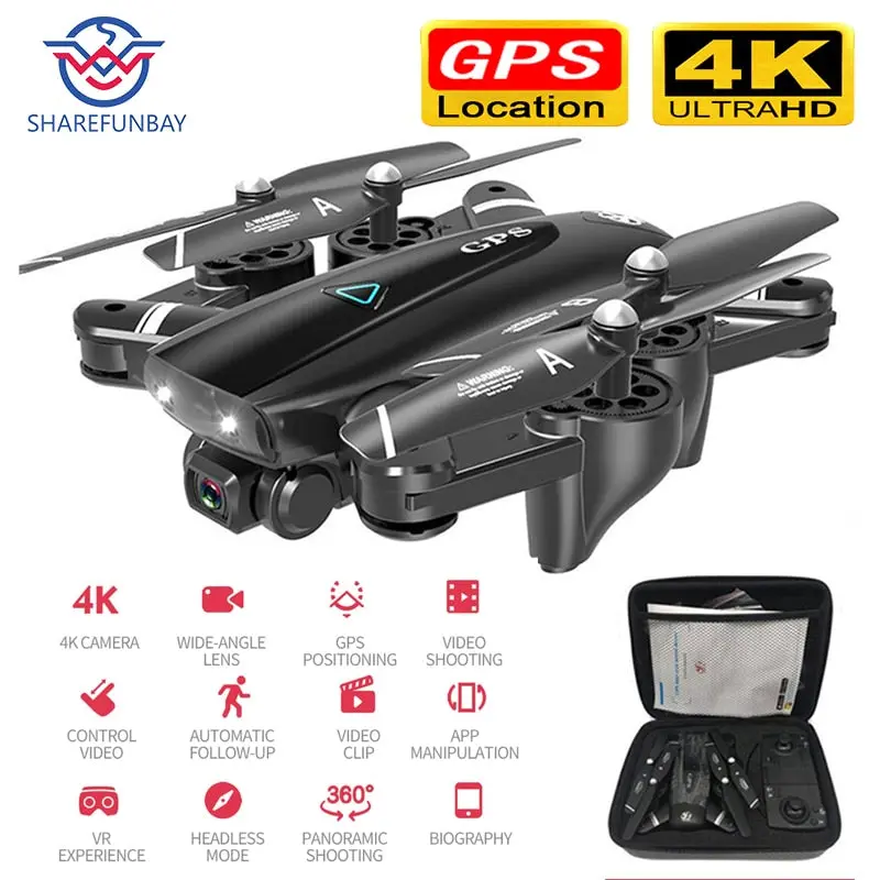 S167 Drone Gps Hd Camera 4K 5G Wifi Fpv 1080P Video Real-Time Dron Rc Helicopter Flight 20 Minutes Quadcopter Drone Camera 1