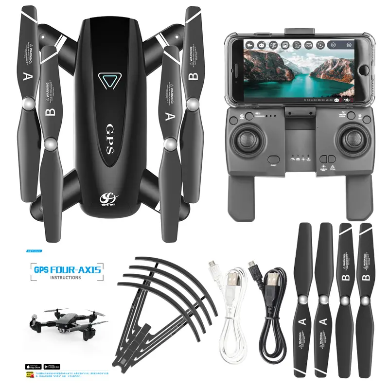 S167 Gps Drone With Camera 5G Rc Quadcopter Drone 4K Wifi Fpv Foldable Off-Point Flying Gesture Photos Video Helicopter Toy 3
