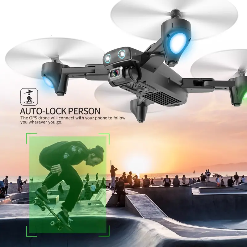 S167 Gps Drone With Camera 5G Rc Quadcopter Drone 4K Wifi Fpv Foldable Off-Point Flying Gesture Photos Video Helicopter Toy 4