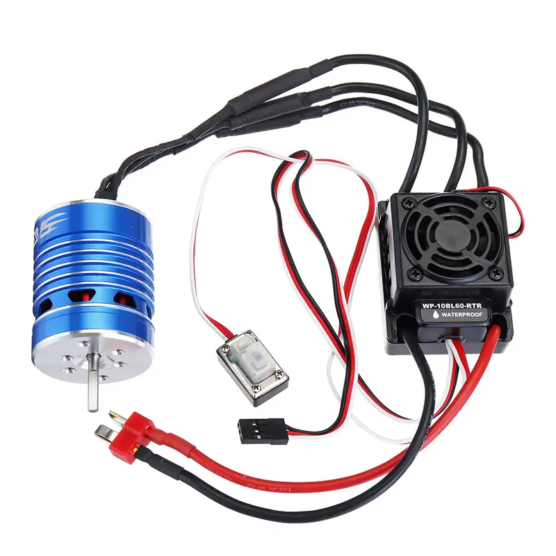 S540 3200Kv Brushless Motor+Hobbywing Waterproof Brushless 60A Esc For 2-3S 1/10 Crawler Rc Car 1