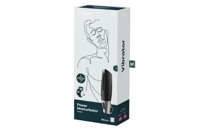 Satisfyer Power Masturbator Black Silver. 1
