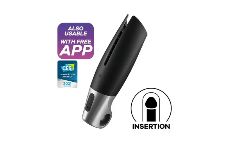 Satisfyer Power Masturbator Black Silver. 2