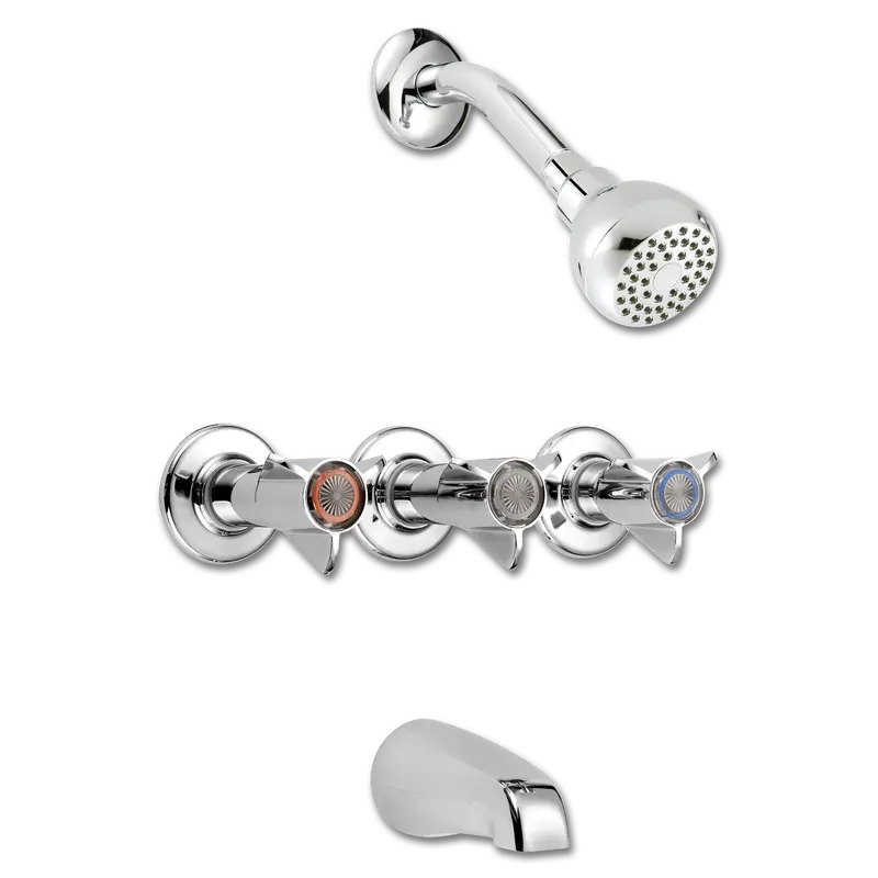 Sayco Three Handle Tub And Shower Valve And Trim Kit #S308 1