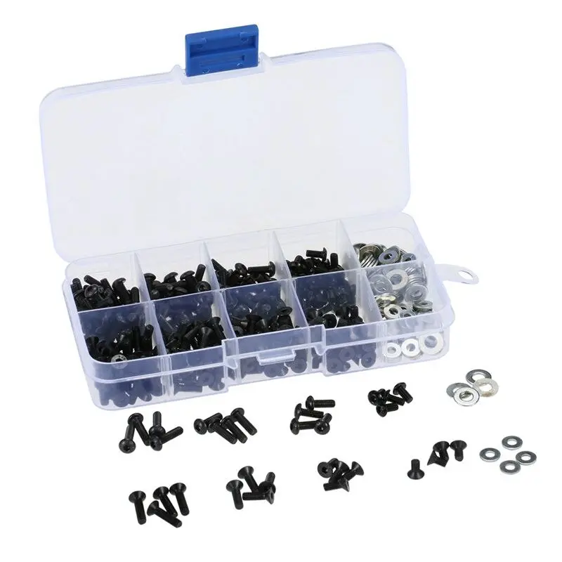 Screws Box Set For 1/10 Hsp Traxxas Tamiya Hpi Kyosho D90 Src10 Remote Control Rc Car Parts 180Pcs 2