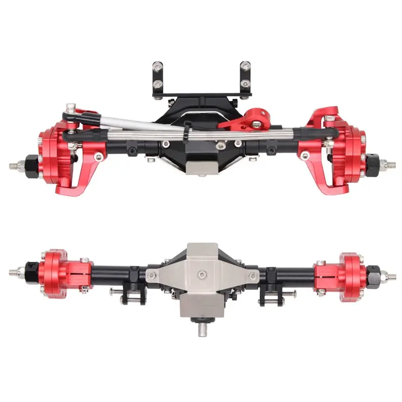 Scx10 Aluminum Cnc Anodized Full Front Rear Portal Axle For 1/10 Rc Crawler Car Axial Scx10 Ii 90046 90047 Upgrade Parts 1