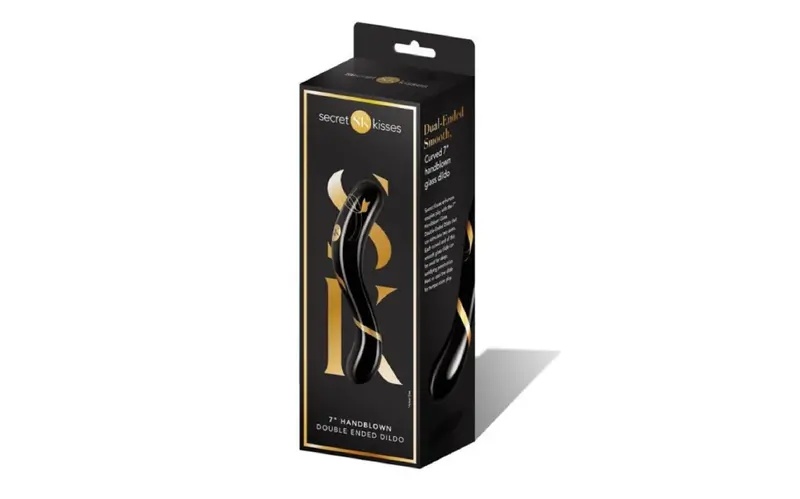 Secret Kisses 7Inch Handblown Double Ended Dildo. 1