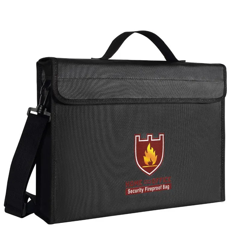Security Fireproof Bag & Battery Bag, Protect Your Valuables, Documents, Money, Jewelry, Battery, Zipper Closure,380*280*75Mm 1