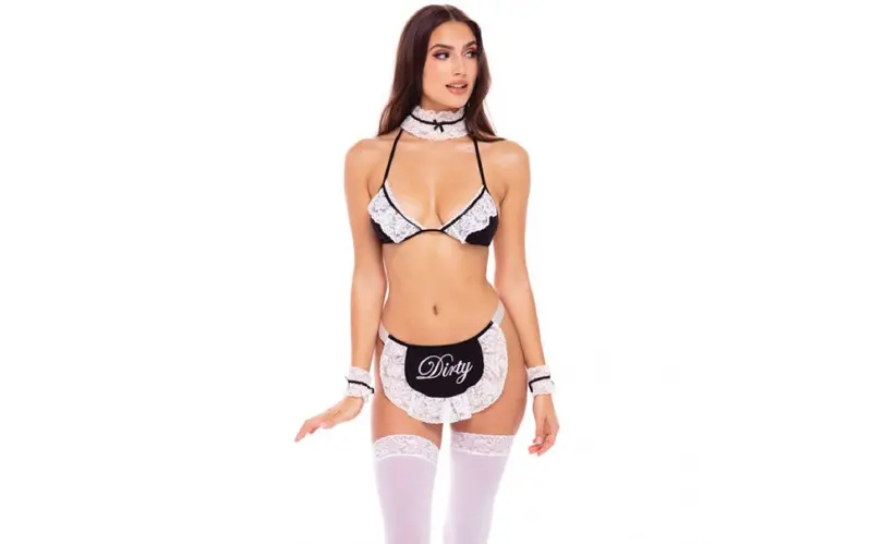 Sexy At Your Service Maid 6 Pc Black/White. 1