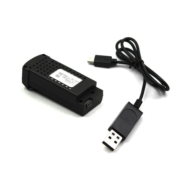 Sg106 Rc Quadcopter Spare Parts 3.7V 1600Mah Lipo Battery Usb Charging Cable Set 1