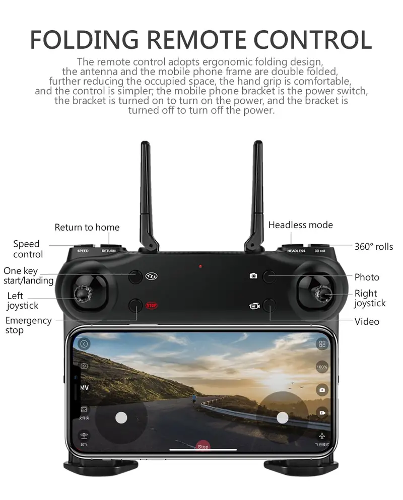 Sg106 Wifi Fpv Rc Drone With 720P Or 1080P Or 4K Hd Dual Camera Optical Flow Aerial Video Rc Quadcopter For Toys Kid Rc Dron 6