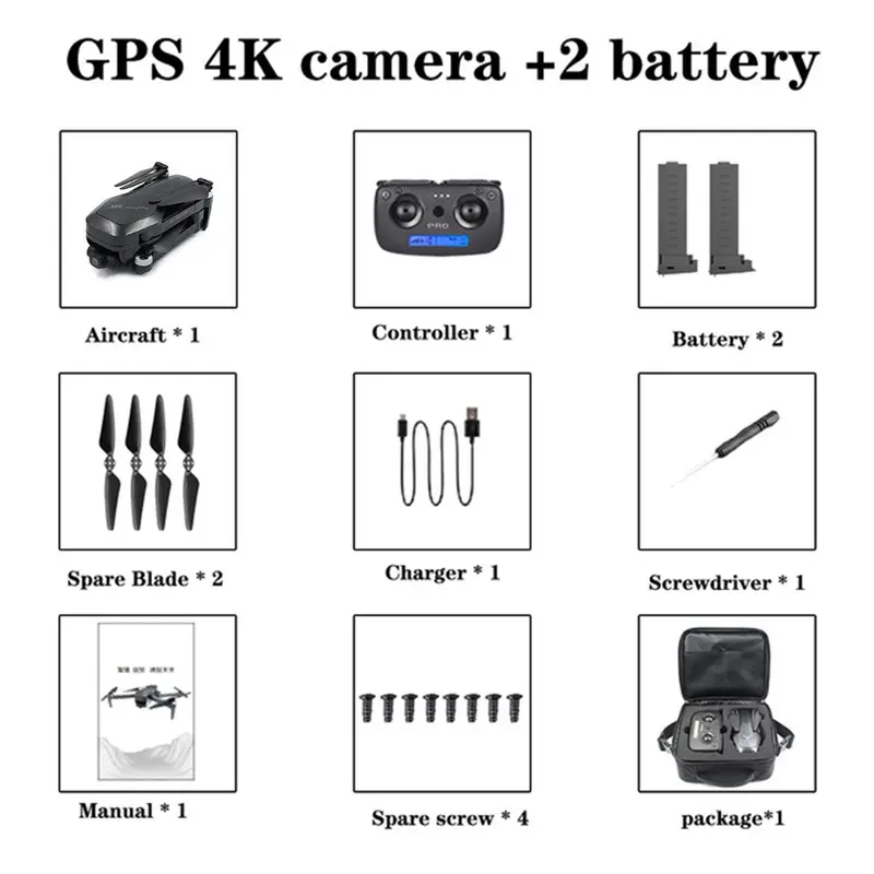 Sharefunbay Xil193 Drone Pro True Hd 4K Drone Gps 5G Wifi Two Axis Gimbal Camera Drone Flight 25 Minutes Quadcopter Vs Sg906 Pro 2
