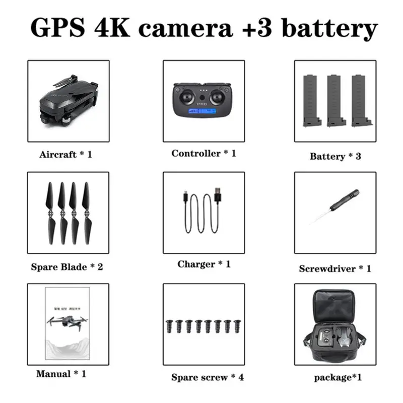 Sharefunbay Xil193 Drone Pro True Hd 4K Drone Gps 5G Wifi Two Axis Gimbal Camera Drone Flight 25 Minutes Quadcopter Vs Sg906 Pro 3