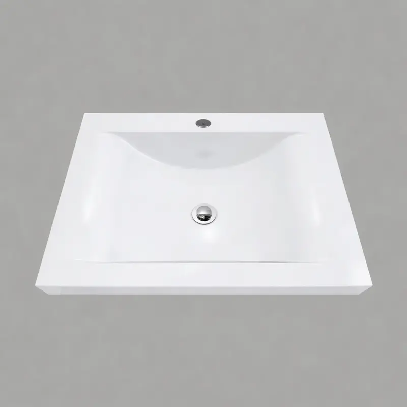 Siena White Ceramic Basin 25"X19" 1