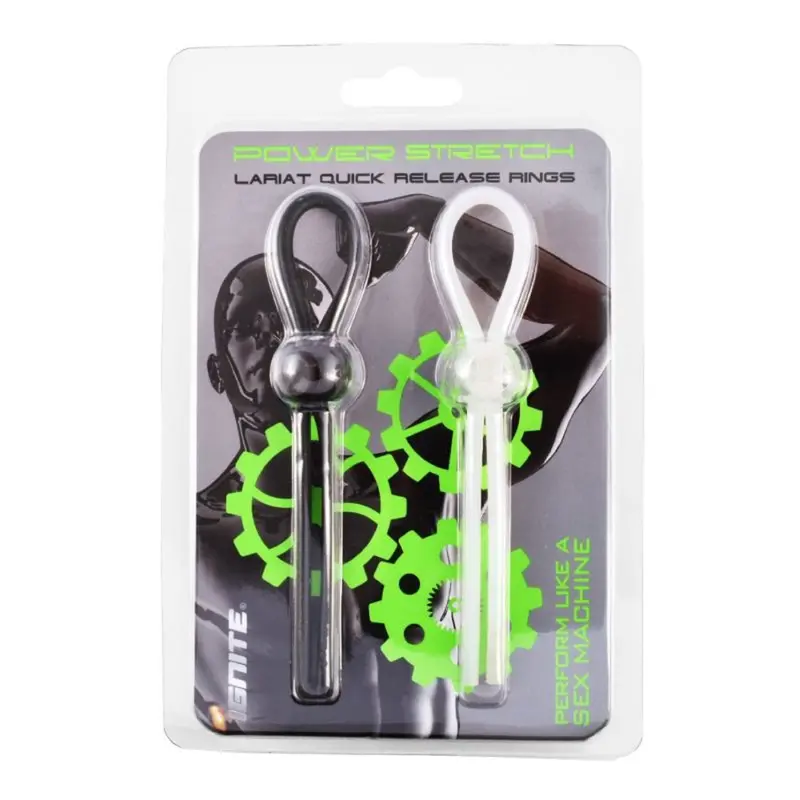 Silicone Lasso Rings 2 Pc Black/White. 1