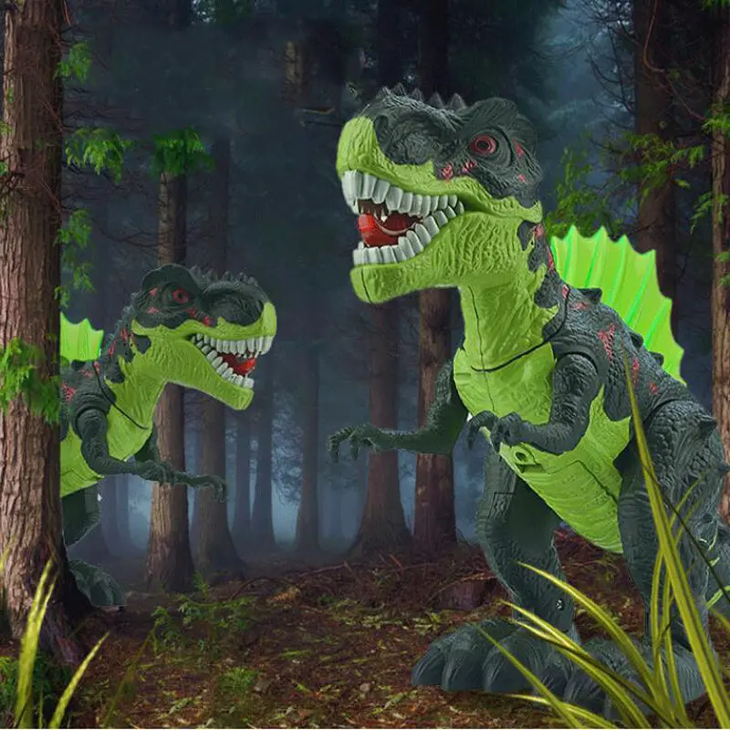 Simulation Dinosaur Model Tyrannosaurus Rex Interactive Electric Lighting Remote Control Dinosaur Toy Boy Birthday Gift 1