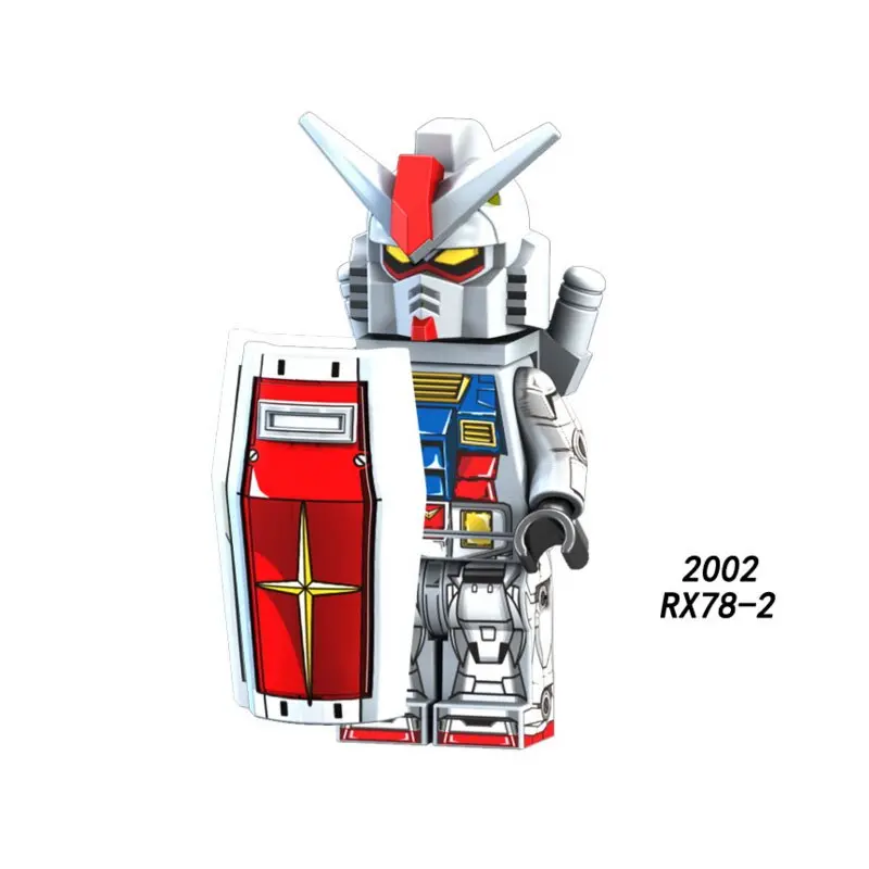 Single Sale Super Heroes Star Wars 2002 Gundam Rx-78-1 Mini Building Blocks Figure Brick Toy Kids Gift Compatible Legoed Ninjaed 1