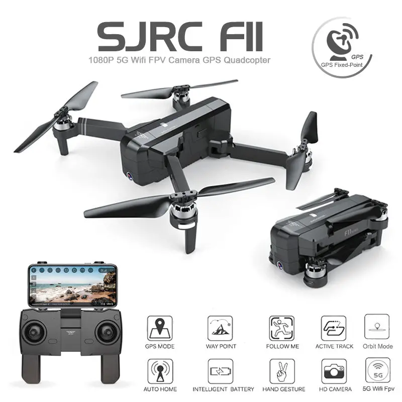 Sjrc F11 Pro Gps Drone With Wifi Fpv 1080P/2K Hd Camera F11 Brushless Quadcopter 25 Minutes Flight Time Foldable Dron Vs Sg906 1