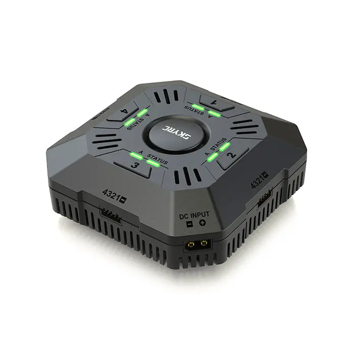 Skyrc E4q 4×50W 4X5a Dc 2-4S Led Smart Battery Balance Charger With Xt60 Input 1