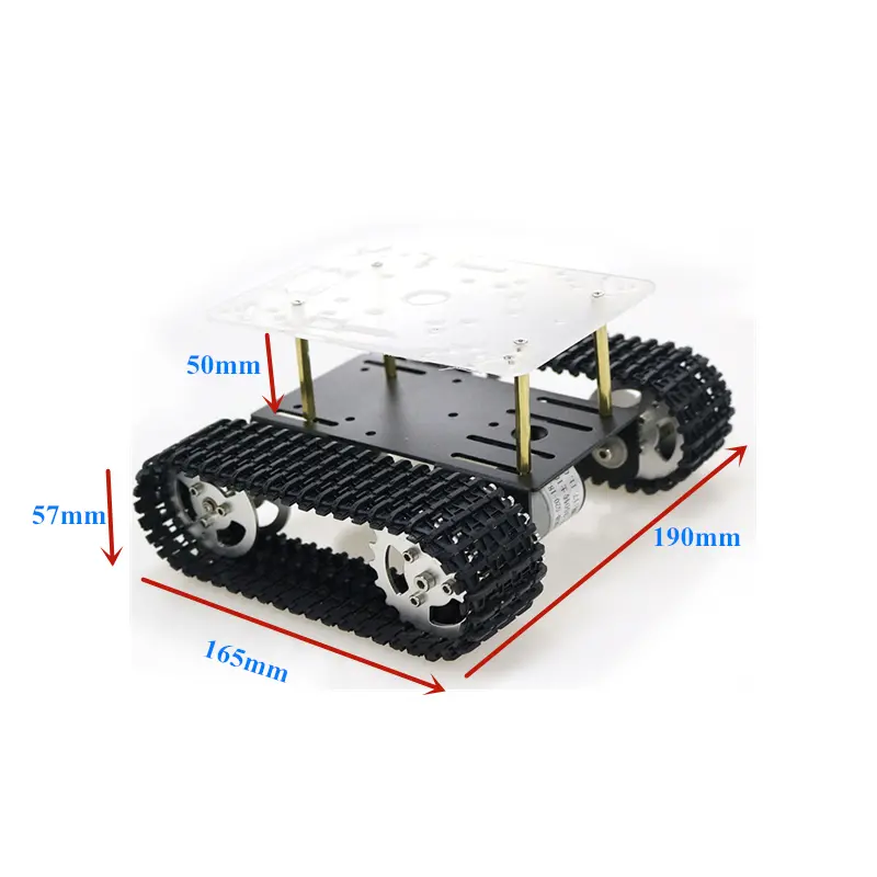 Smart Robot Tank Chassis Tracked Car Platform With 33Gb-520 Motor For Arduino Diy Robot Toy Part Mini T101 New Arrival 2018 2