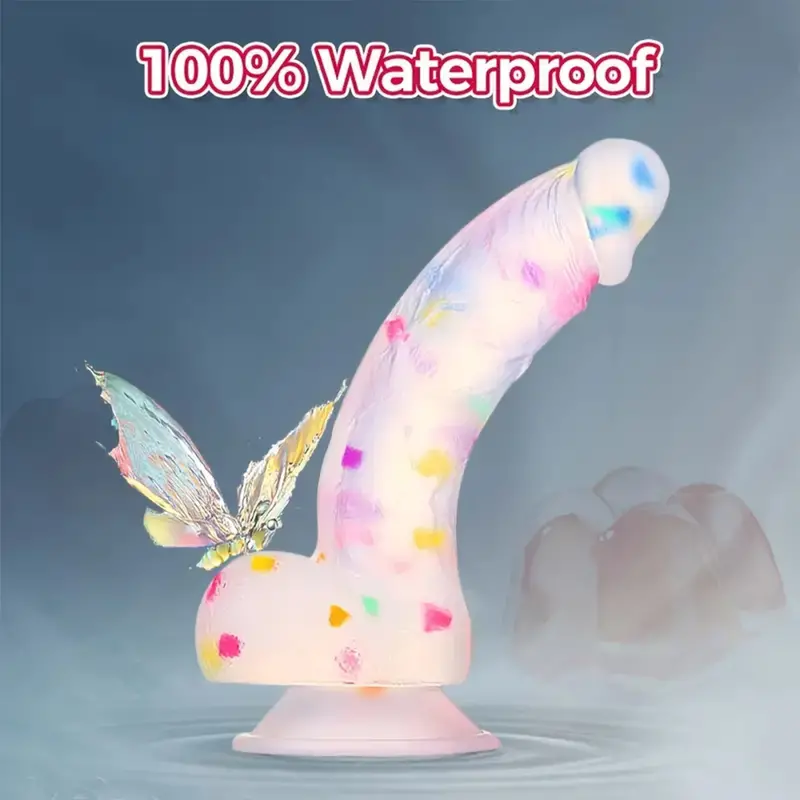 Sparkling Liquid Confetti Dildo. 1