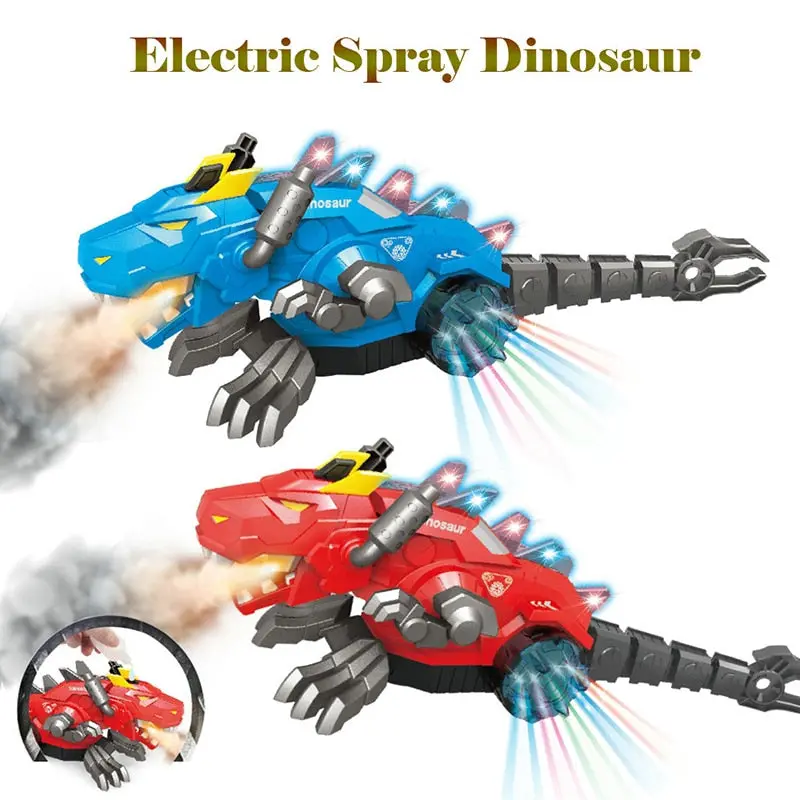 Spray Mechanical Dinosaur With Light Sound Electronic Intelligent Walking Swing Cute Animal Model Dancing Dinosaurio Kids Toys 1