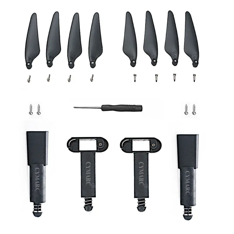 Spring Shock Absorbing Heightened Landing Gear Skid Extension Support Kit Propeller Props Blade Set For Hubsan H117s Zino Pro Rc Drone Quadcopter 1