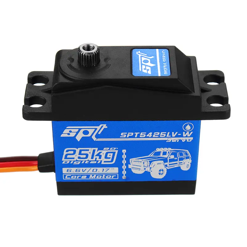 Spt Servo Spt5425lv-W 25Kg 90° Digital Servo Metal Gear Large Torque Waterproof For 1:8 1:10 Rc Robot Car Boat 1