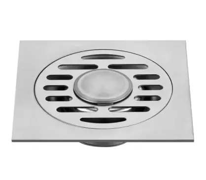 Square Shower Drain 10X10cm Brushed 1
