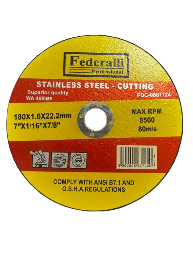 Stainless Steel Cutting Disc 7"X1/16"X7/8" 1