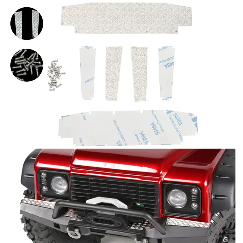 Stainless Steel Rear Diamond Side Plate For Traxxas Trx4 Body Trx4zsp6 Rc Car Parts 1