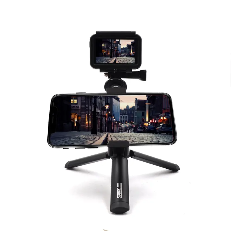Startrc Aluminum Tripod 360 Degree Rotation W/ 1/4" Screw Universal Handheld Phone Clip Set For Osmo Action Camera 1