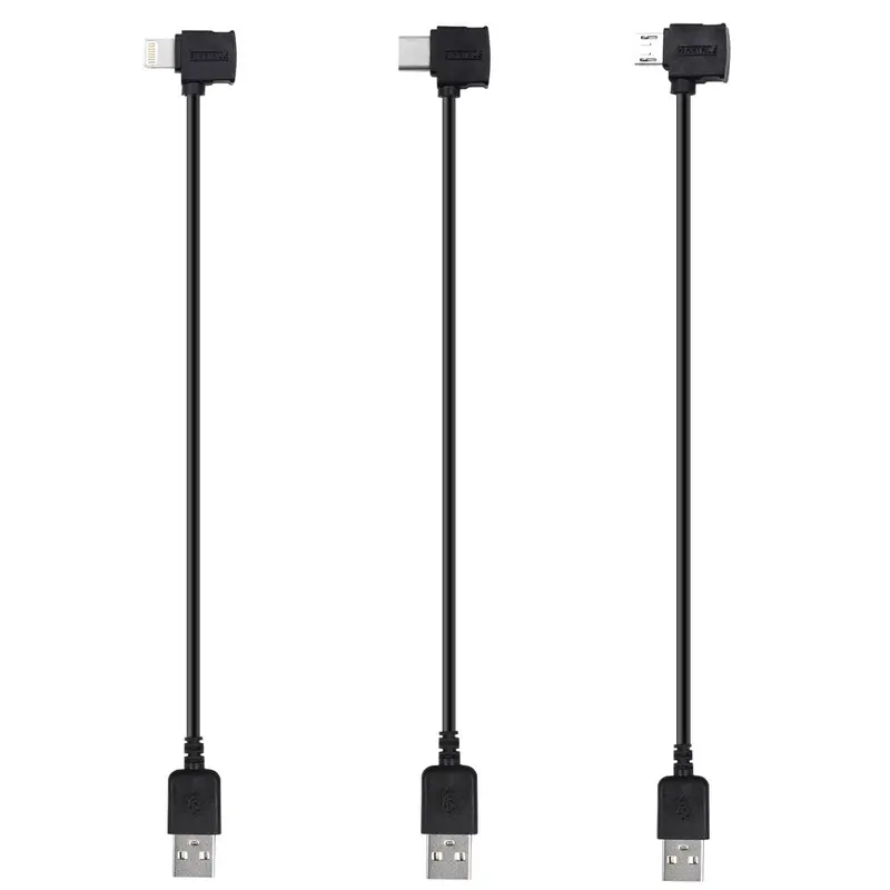 Startrc Handheld Gimbal Data / Charging Cable 35Cm Right Angle Plug Type-C / Lightning / Micro Plug For Dji Osmo Mobile 3 1