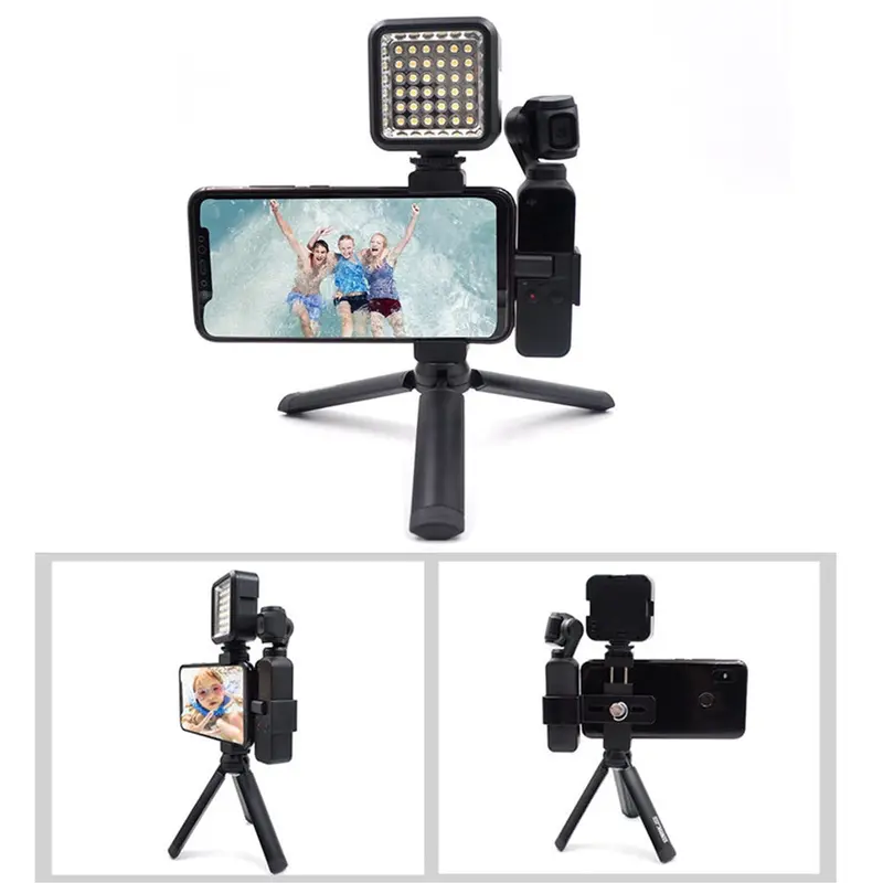 Startrc Osmo Pocket Flash Led Light Tripod Mount 1/4 Inch Expansion Bracket 3In1 Set For Dji Gimbal Accessories 1