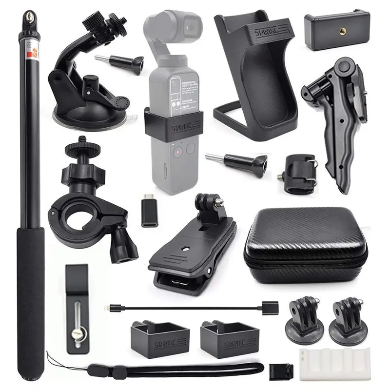 Startrc Osmo Pocket Handheld Gimbal Mobile Phone Tripod Mount Stand 21 In 1 Expansion Accessories Kit For Dji Osmo Pocket Camera 1