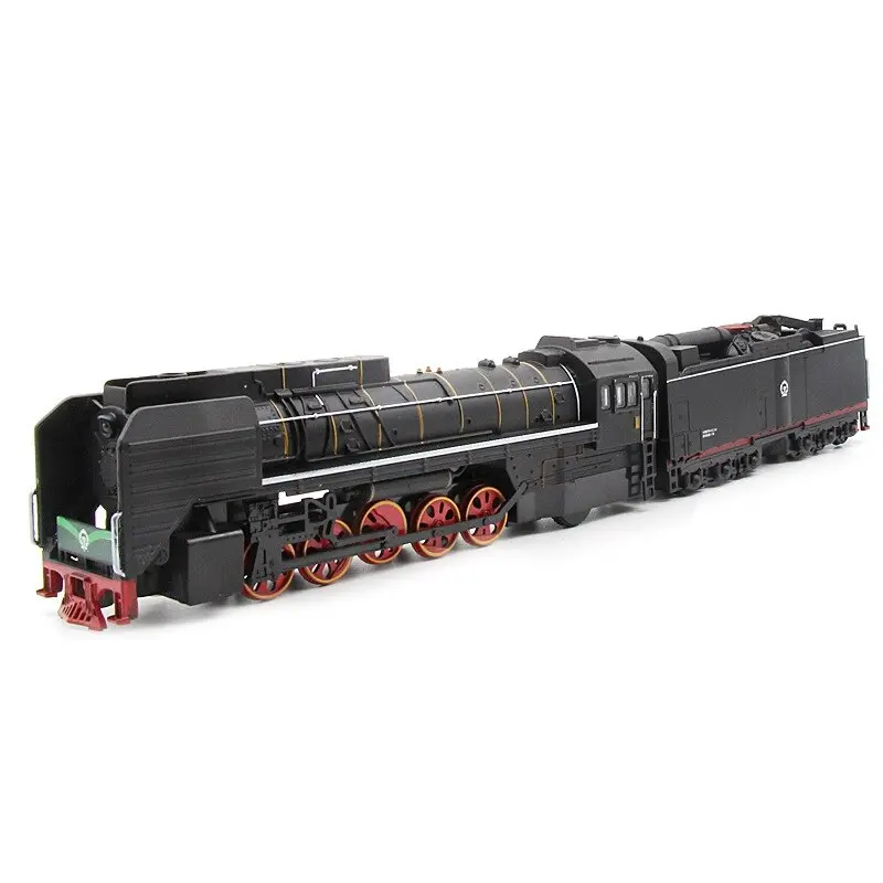 Steam Train Locomotive Alloy Model Toy Cars Pull Back Sound Light Model Toys For Children 1