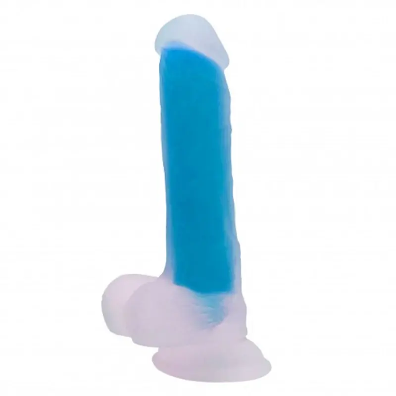 Stim U Glow In The Dark Blue Double Layered Dildo. 1
