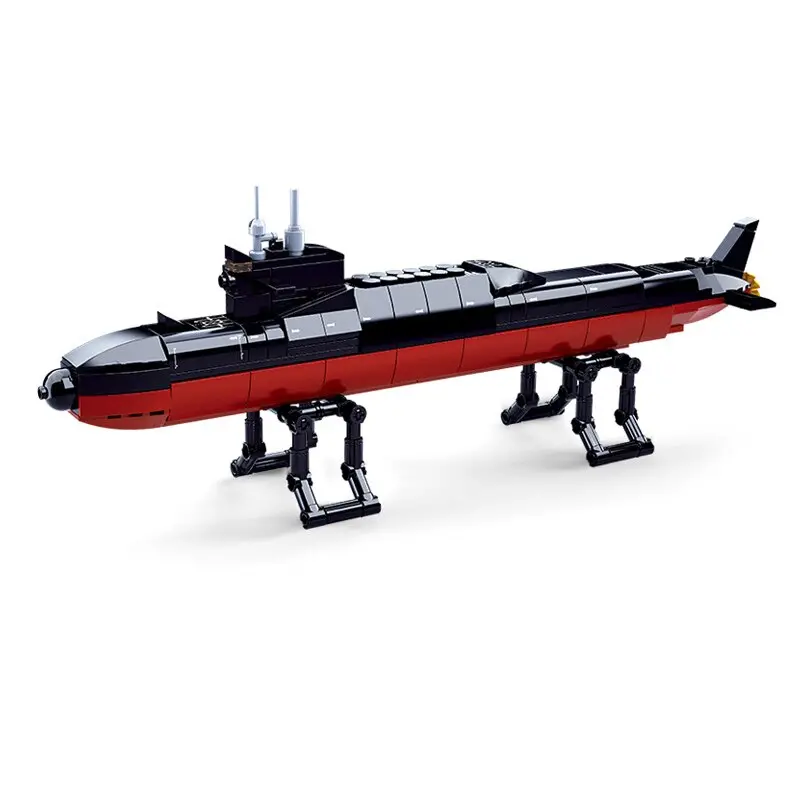 Submarine Military Ship Aircrafted Carrier Warship Battle Cruiser Frigate Model Building Blocks Bricks Toys Compatible Legoes 1