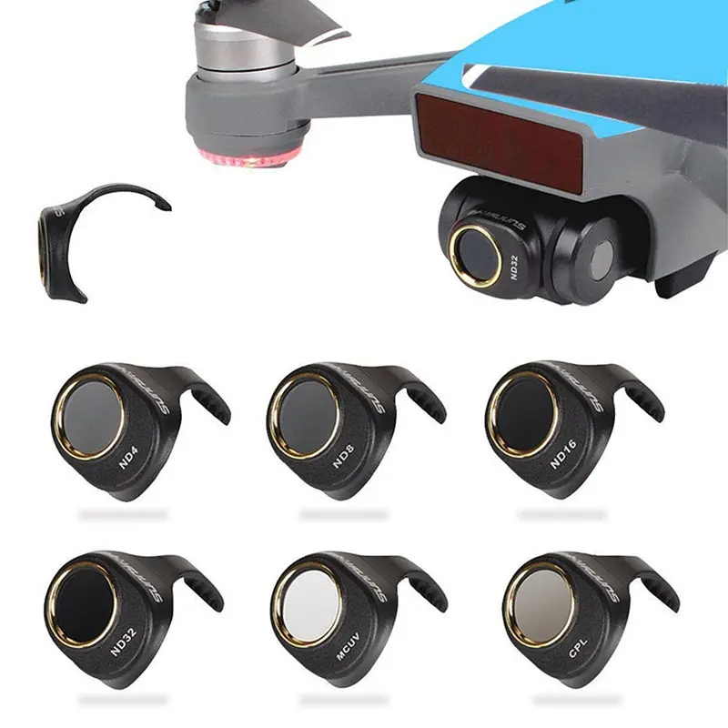 Sunnylife Camera Lens Filter Cpl Mcuv Nd8 Nd16 Nd32 Not Affect Gimbal Self-Inspection For Dji Spark 1