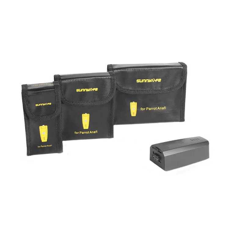 Sunnylife Lipo Battery Explosion-Proof Safe Protective Storage Bag S/M/L For Parrot Anafi Rc Drone 1