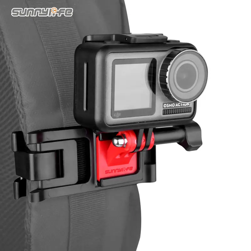 Sunnylife Universal Sports Camera Backpack Clamp Adjustable Clips For Gopro 8 / Dji Osmo Action / Osmo Pocket 1