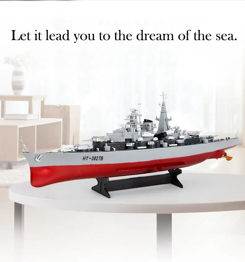 Super-Large Remote Control Ship Battleship Electric Ship Model Child Boy Toy Remote Control Ship Hengtai 3827B 1