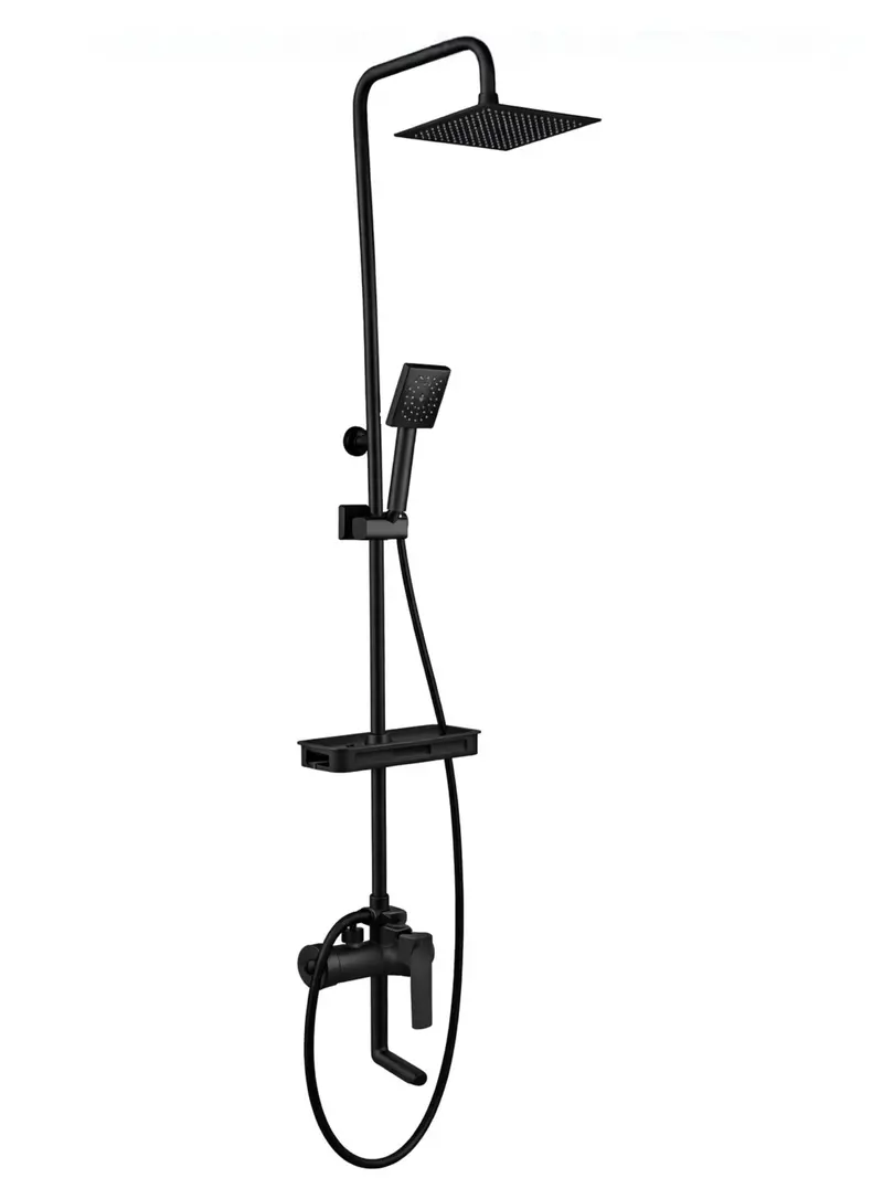 Surface Shower Faucet Set 8" Black Hg83101-B 1