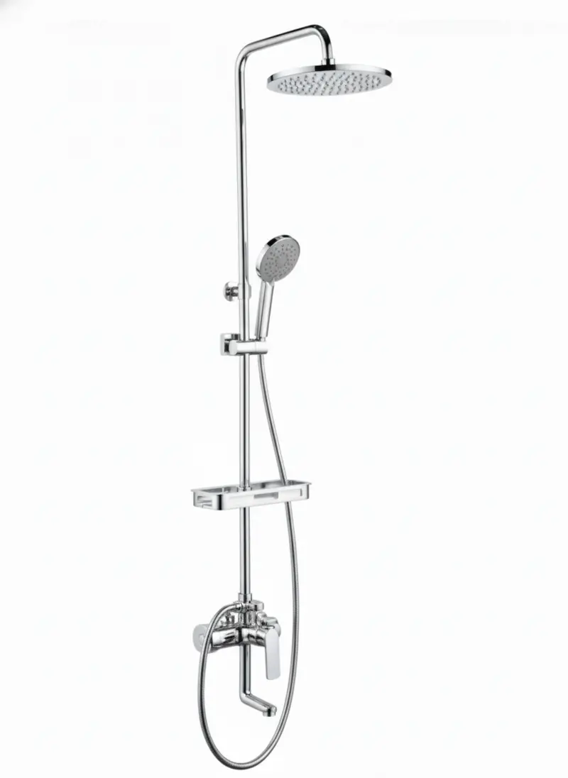 Surface Shower Faucet Set 8" Chrome 1