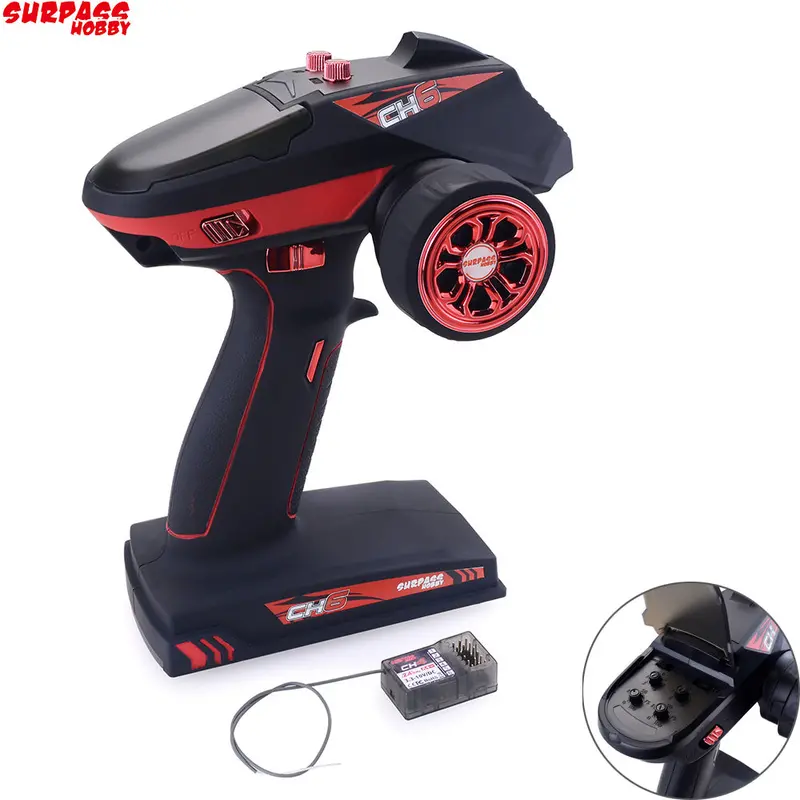 Surpass Hobby 2.4G 6Ch Super Response Radio System Transmitter With Receiver For Rc Car Boat Tank Water Skateboard 1