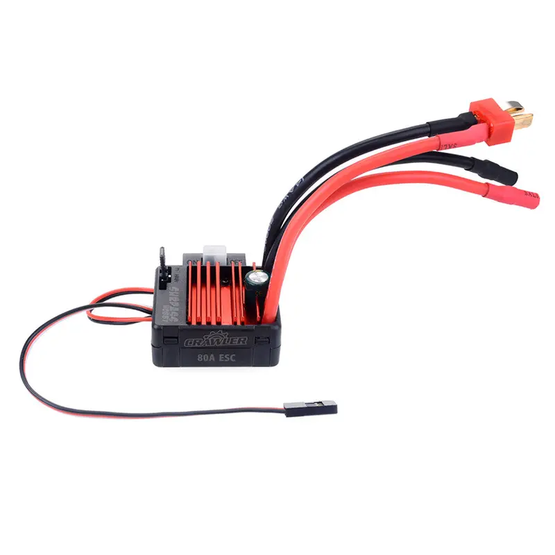 Surpass Hobby 80A Brushed Waterproof Esc Speed Controller For 1/10 Rc Crawler Vehicles Parts 1