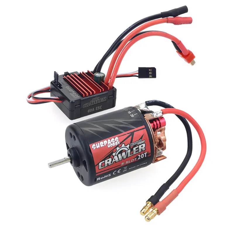 Surpass Hobby Brush 540 20T Rc Car Motor+60A Esc For 1/10 Crawler 1