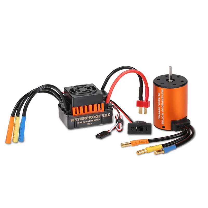 Surpass Hobby Waterproof 3650 3900Kv Brushless Rc Car Motor With 60A Esc Set For 1/10 Rc Car 1